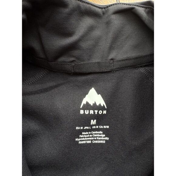 Burton Women's Heavyweight X Base Layer Quarter-Zip Top Black Medium NWT - Picture 2 of 6